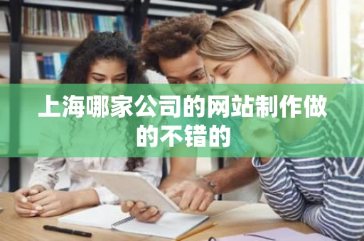 上海哪家公司的网站制作做的不错的